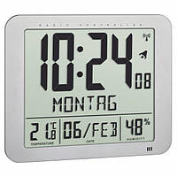 Часы настенные цифровые с термогигрометром TFA, 248x25x206 мм (60451654)
