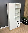 Шафа біла з полицями, шухлядами та кронштейном, фото 3