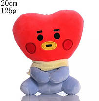 М'яка Іграшка ТАТА BT21 Плюш TATA ARMY персонаж BTS 20 см Червоний (00272)
