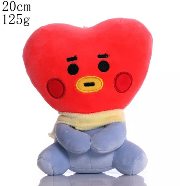 М'яка Іграшка ТАТА BT21 Плюш TATA ARMY персонаж BTS 20 см Червоний (00272), фото 1