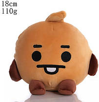 М'яка Іграшка Печенька ШУКИ BT21 Плюш SHOOKY ARMY персонаж BTS 18 см Коричневий (00276)