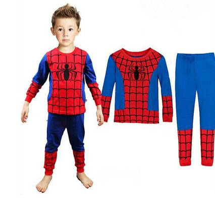 Дитяча піжама для хлопчика Людина Павук JULY'S SONG бавовняна зріст 100 червоно-синій