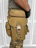 Поясная сумка тактическая, сумка на ногу для военных, армейская поясная сумка на ногу, военная бананка