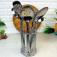 Набір кухонного приладдя 6 предметів з підставкою-склянкою Kamille