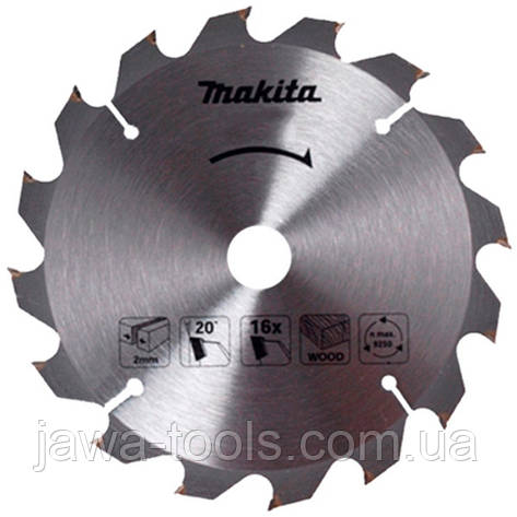 Пиляльний диск Makita ТСТ для дерева 185x30мм x 16 зубів (D-52582), фото 1