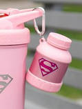 Контейнер для таблеток (таблетниця) SmartShake Whey2Go Funnel DC Supergirl 110 мл, фото 4