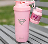 Контейнер для таблеток (таблетниця) SmartShake Whey2Go Funnel DC Supergirl 110 мл, фото 3