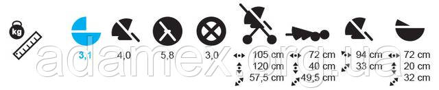 Размеры и вес Adamex Lumi Air Размеры и вес коляски Адамекс Люми Эйр