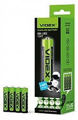 Батарейки лужні Videx LR03/AAA SHRINK блістер 4шт. LR03/AAA 4pcs S