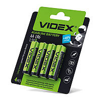 Батарейки щелочные Videx LR06/АА BLISTER CARD блистер 4шт. LR6/AA 4pcs BC