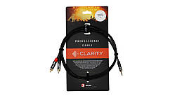 Комутаційний кабель Clarity miniJACK-2xRCA-B/2m