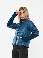 Жіноча куртка з рукавом 3/4 арт. 205, лазурного кольору /синій/ аква