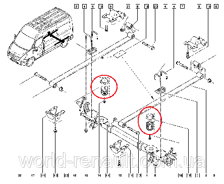 UCEL 10897 — Відбійник задньої ресори на Рено Майстер III 2.3dci, фото 2