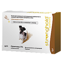 Стронхолд 12% протипаразитарний засіб для собак 5,1-10 кг. (0,5мл х 3 піпетки)