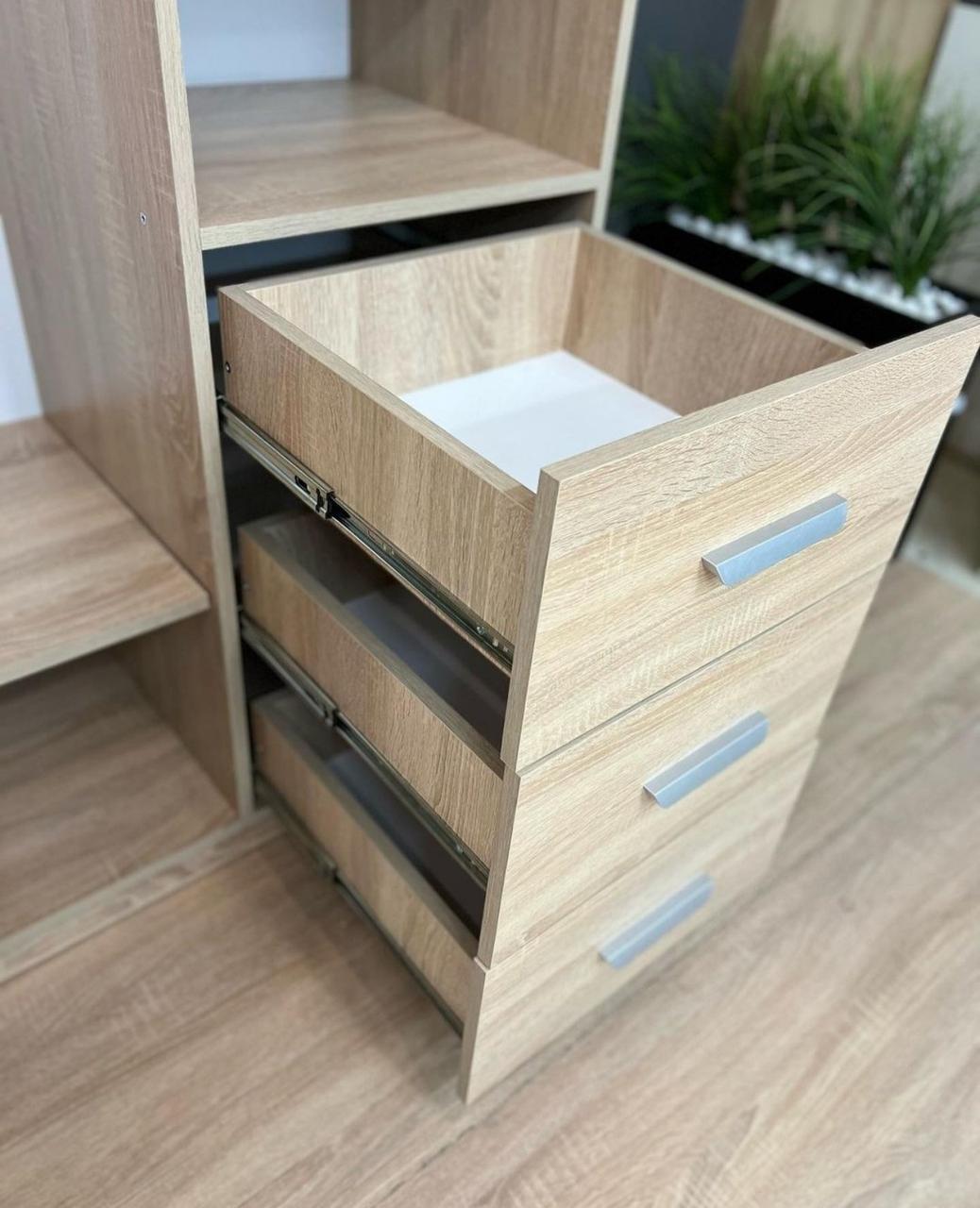 Купить Шкаф из ДСП с ящиками, полками и штангой, цена 5190 грн — Prom ...