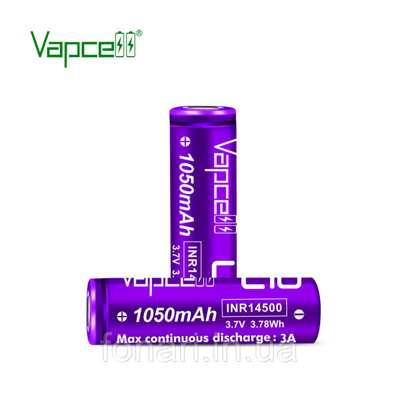 Аккумулятор Vapcell INR14500 L10 Li-Ion 14500, 1050mAh (аналог AA) - фото 2 - id-p1671210159