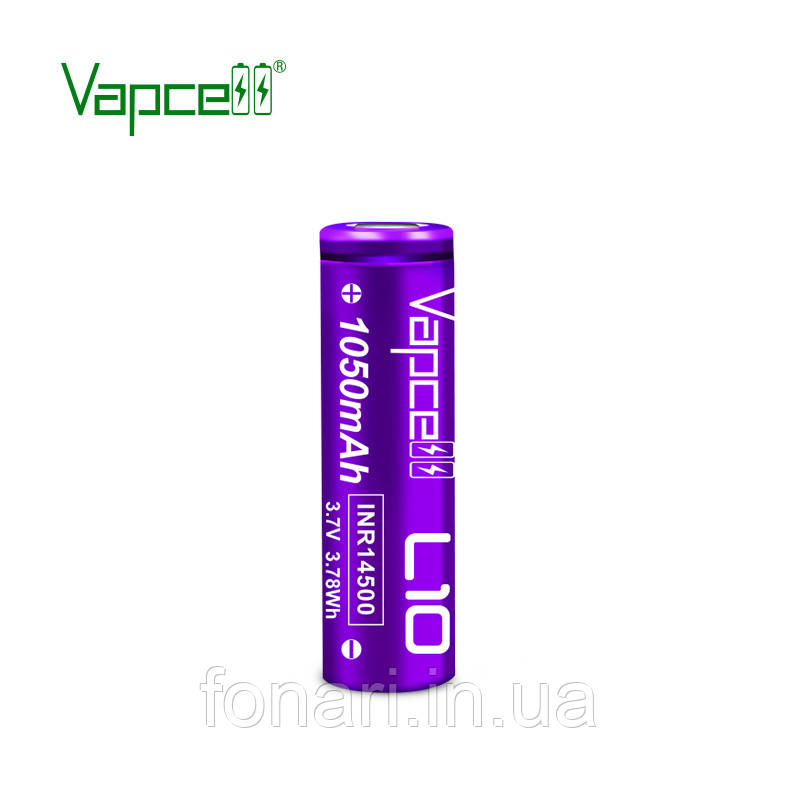 Аккумулятор Vapcell INR14500 L10 Li-Ion 14500, 1050mAh (аналог AA) - фото 1 - id-p1671210159