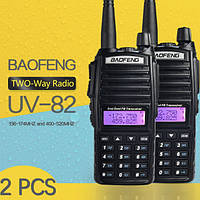 Комплект 2 Рации BAOFENG UV-82 5 Вт с гарнитурой