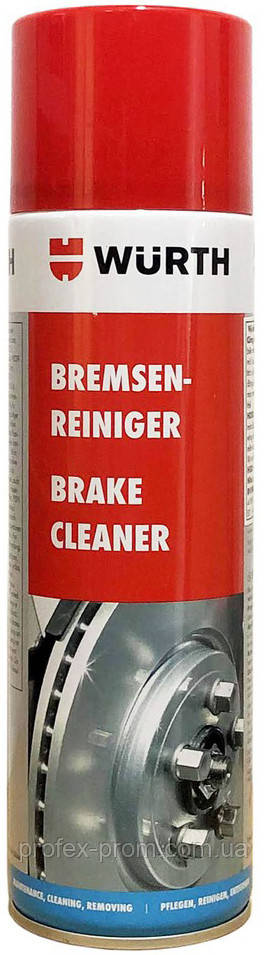 Очисник гальмівних колодок Wurth Brake Cleaner Plus 500ml (шт.)