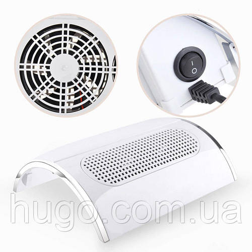 Настольная вытяжка для маникюра 40W SIMEI 858-5, Белая / Маникюрная ...