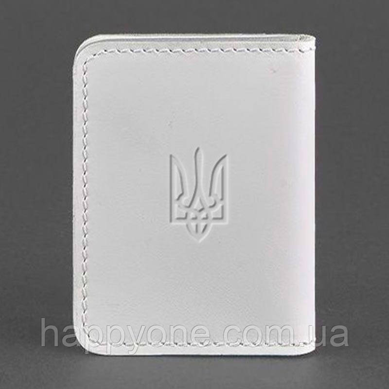 Шкіряна обкладинка для прав або id-паспорта 4.1 з гербом України (червона)