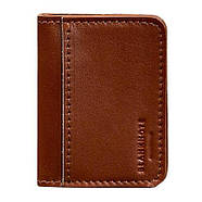 Шкіряна обкладинка для прав або id-паспорта 4.1 з гербом України (світло-коричнева), фото 2