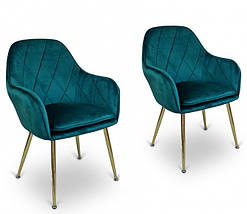 Стул Just Sit Glamour до 120 кг. Зелений, фото 6