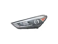 Фара левая Hyundai Tucson TL 15-18 (Depo) желтая вставка + LED 92101D3150