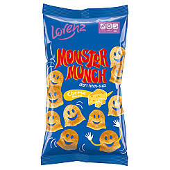 Снеки картопляна Monster Munch зі смаком сиру 75г ТМ Lorenz Німеччина
