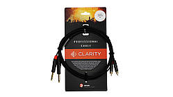 Комутаційний кабель Clarity 2xJACK-2xRCA-B/2m