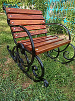 Кованное кресло-качалка из натурального дерева 0,6 м (цвет Орех)
