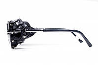 Окуляри захисні Global Vision Aviator-5 (silver mirror) дзеркальні чорні, зі з'ємним ущільнювачем із синтетичної "шкіри", фото 3