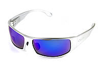 Окуляри захисні Global Vision BAD-ASS-1 Silver (G-Tech™ blue) дзеркальні сині в сріблястій металевій оправі, фото 9
