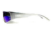 Окуляри захисні Global Vision BAD-ASS-1 Silver (G-Tech™ blue) дзеркальні сині в сріблястій металевій оправі, фото 10