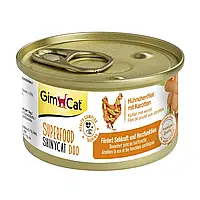 Вологий корм для кішок GimCat Superfood 70 г х 12 шт (курка і морква)