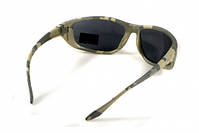 Окуляри захисні Global Vision Hercules-6 Digital Camo (gray) чорні в камуфльованій оправі, фото 5
