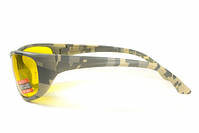 Окуляри захисні Global Vision Hercules-6 Digital Camo (yellow) жовті в камуфльованій оправі, фото 5