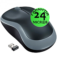 Беспроводная мышка Logitech M185, черная/серая, USB, мышь для ноутбука логитеч/лоджитек/логитек