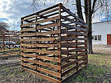 Дерев'яна будка з навісом для собаки LNK "Аксель", для великих порід 200*75*75 см (ДБС-13), фото 6