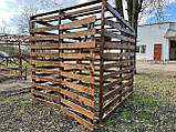 Дерев'яна будка з навісом для собаки LNK "Аксель", для великих порід 200*75*75 см (ДБС-13), фото 4