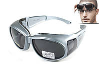 Окуляри захисні з ущільнювачем Global Vision Outfitter Metallic (gray) Anti-Fog, чорні в сірій оправі, фото 5