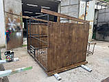 Металевий Вольєр з профільної труби 3 на 2 м. (з дахом, без покрівлі, напівзакритий та зашитий вагонкою), фото 5