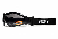 Окуляри захисні з ущільнювачем Global Vision Z-33 (gray) Anti-Fog, чорні, фото 2