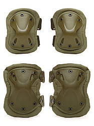 Наколінники і налокітники тактичні (захисні) Eagle KN-04 Green / Наколінники тактичні