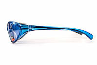 Окуляри захисні Global Vision Lisa (blue), блакитні в блакитній оправі, фото 4