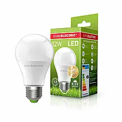 Світлодіодна лампа Euroelectric A60 12W E27 4000К LED-A60-12274(EE)