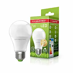 Світлодіодна лампа Euroelectric A60 7W E27 4000K LED-A60-07274(EE)