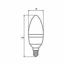 Світлодіодна лампа Euroelectric свічка CL 6W E14 4000K LED-CL-06144(EE), фото 3