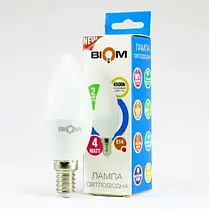 Світлодіодна лампа Biom свічка 4W E14 4500K BT-550 1424, фото 3