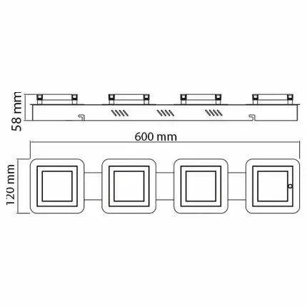Світильник стельовий Horoz LIKYA 4*5W 4000K IP20 036-007-0005-010, фото 3